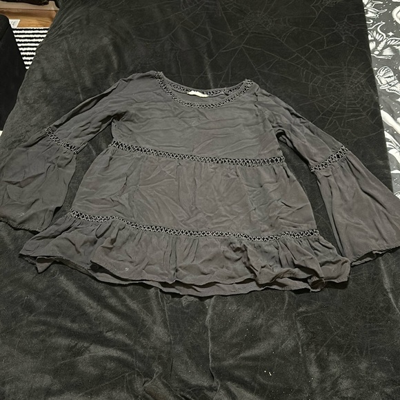 Gothic Boho Peasant Top, Med - Picture 1 of 5
